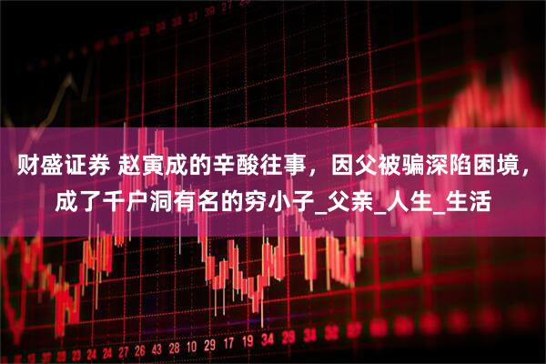 财盛证券 赵寅成的辛酸往事，因父被骗深陷困境，成了千户洞有名的穷小子_父亲_人生_生活