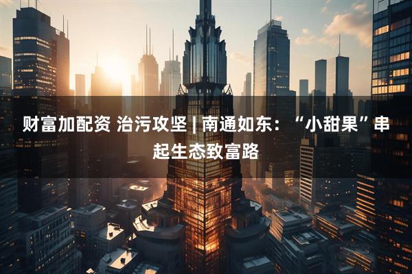 财富加配资 治污攻坚 | 南通如东：“小甜果”串起生态致富路